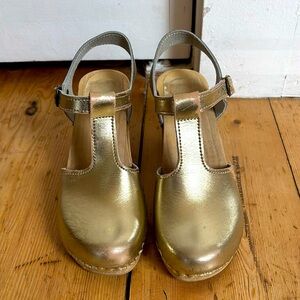No. 6 Gold Clogs
